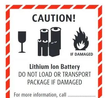 鋰<a href='http://2-china.com' title='電池運輸' >電池運輸</a>包裝標(biāo)簽